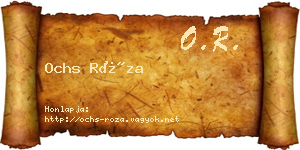 Ochs Róza névjegykártya